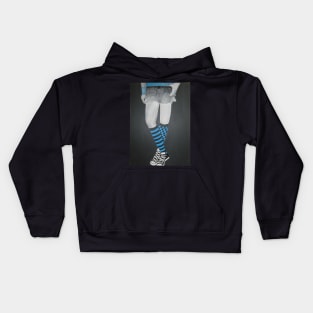 Crazy Socks Blue Kids Hoodie